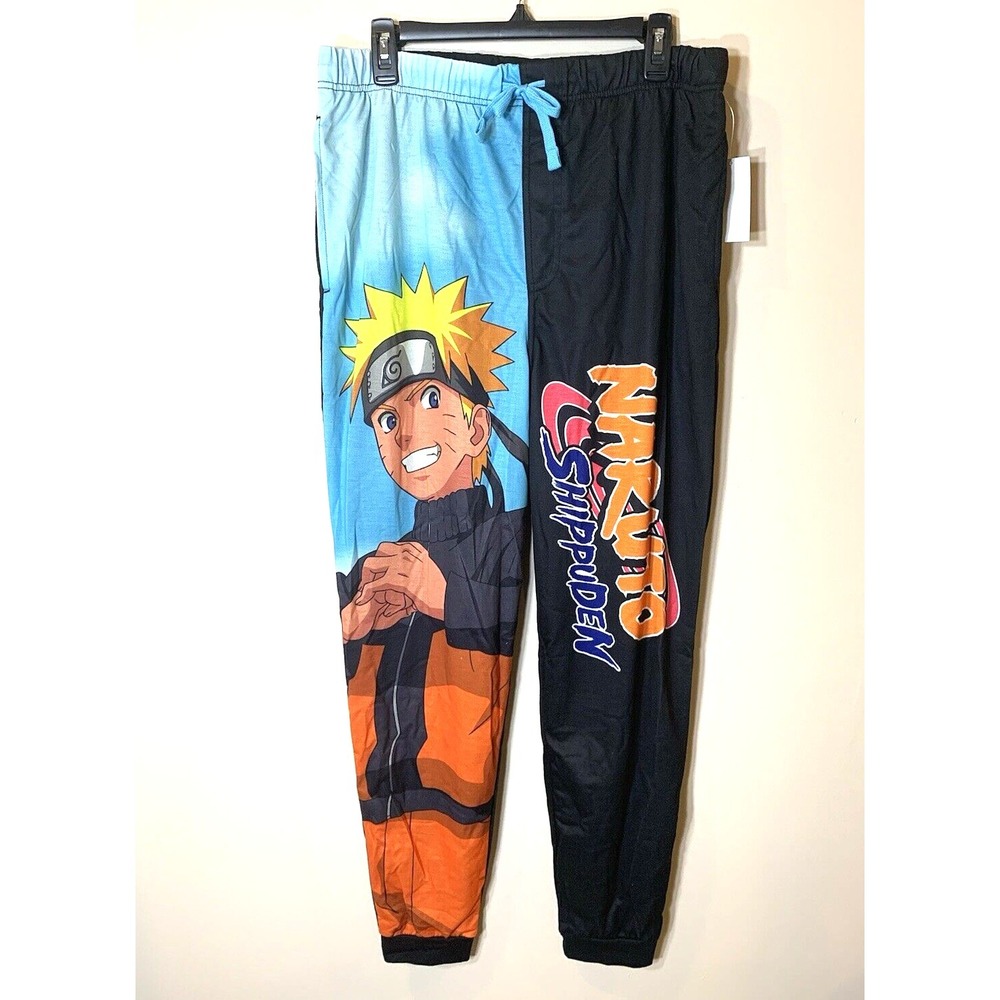 Shippuden Naruto Pajama Pants Mens LARGE Lounge Sleep PJ Anime Manga NEW w TAGS
